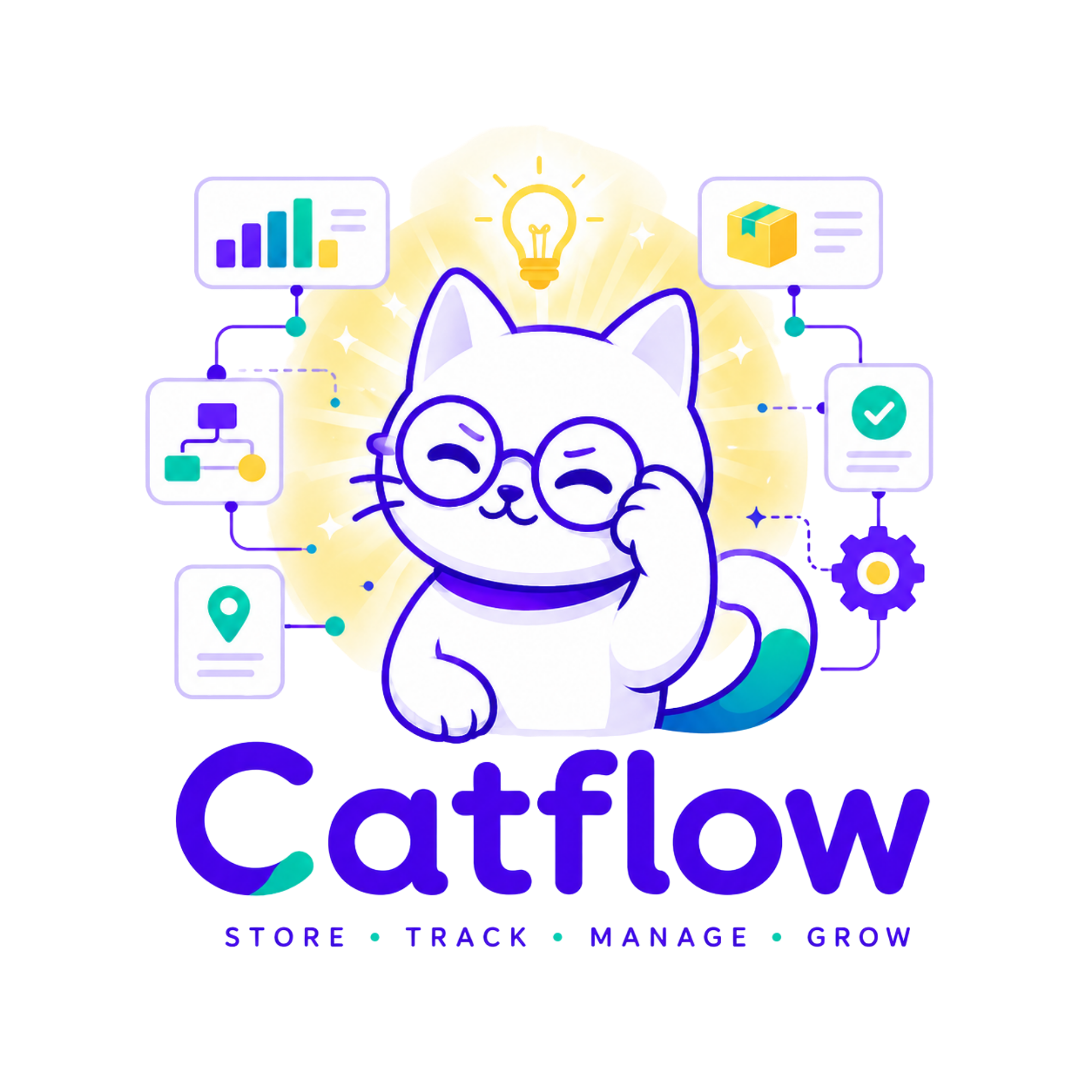 CatFlow Mascot Thinking